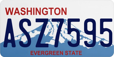 WA license plate ASZ7595