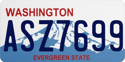 WA license plate ASZ7699