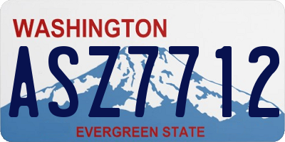 WA license plate ASZ7712