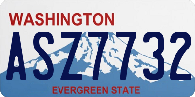 WA license plate ASZ7732