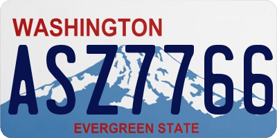 WA license plate ASZ7766