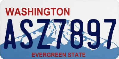WA license plate ASZ7897
