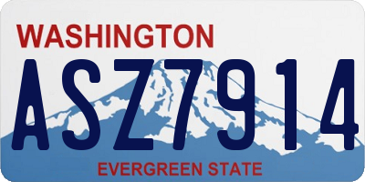 WA license plate ASZ7914