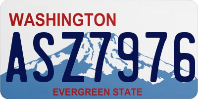 WA license plate ASZ7976