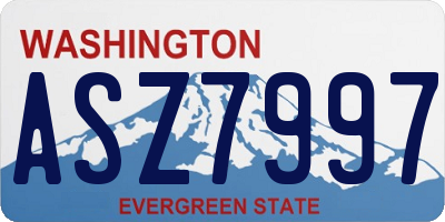 WA license plate ASZ7997