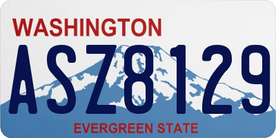 WA license plate ASZ8129
