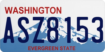 WA license plate ASZ8153