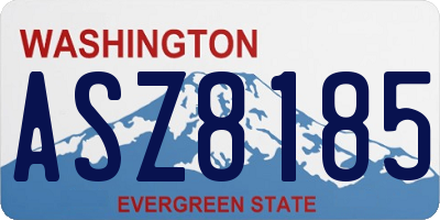 WA license plate ASZ8185