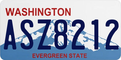 WA license plate ASZ8212