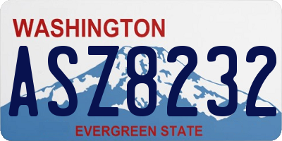 WA license plate ASZ8232