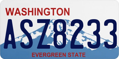 WA license plate ASZ8233