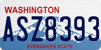 WA license plate ASZ8393