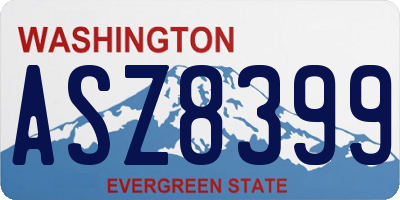 WA license plate ASZ8399