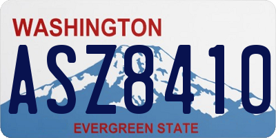 WA license plate ASZ8410