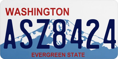WA license plate ASZ8424
