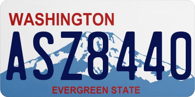 WA license plate ASZ8440