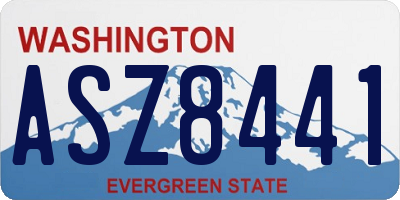 WA license plate ASZ8441