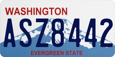 WA license plate ASZ8442