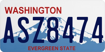 WA license plate ASZ8474