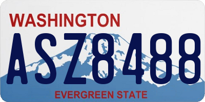 WA license plate ASZ8488