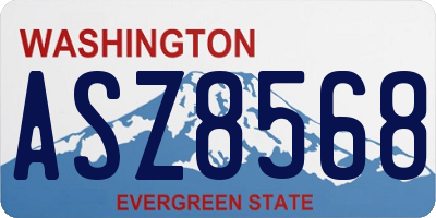 WA license plate ASZ8568