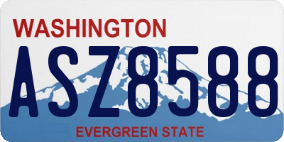 WA license plate ASZ8588