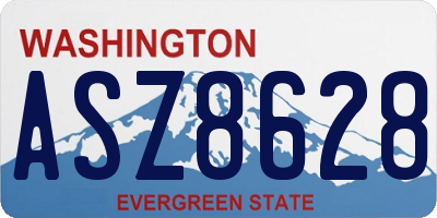 WA license plate ASZ8628