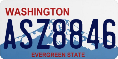 WA license plate ASZ8846