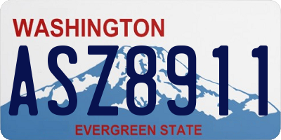 WA license plate ASZ8911