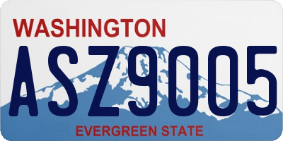WA license plate ASZ9005