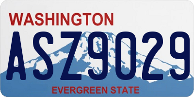 WA license plate ASZ9029