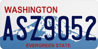 WA license plate ASZ9052