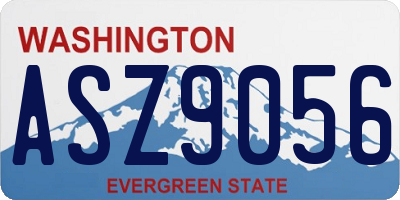 WA license plate ASZ9056