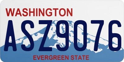 WA license plate ASZ9076