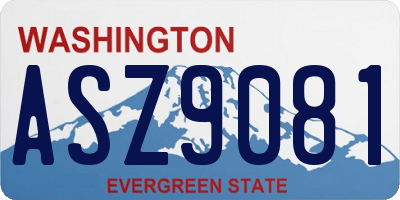 WA license plate ASZ9081