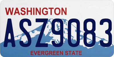 WA license plate ASZ9083