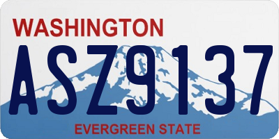 WA license plate ASZ9137