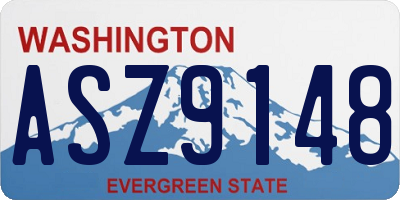 WA license plate ASZ9148