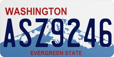 WA license plate ASZ9246