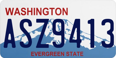 WA license plate ASZ9413