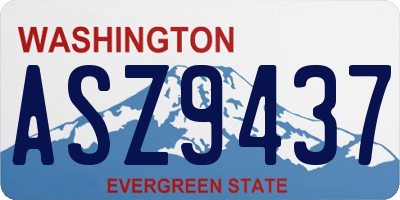 WA license plate ASZ9437