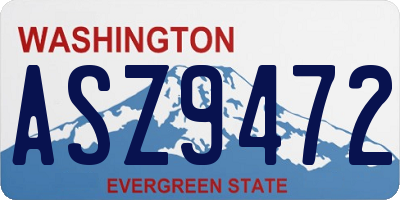 WA license plate ASZ9472