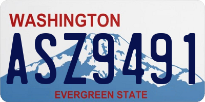 WA license plate ASZ9491