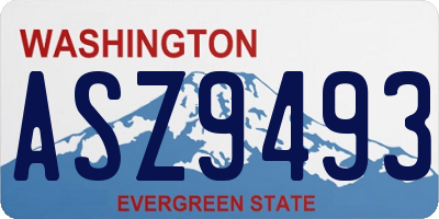 WA license plate ASZ9493