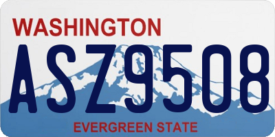 WA license plate ASZ9508