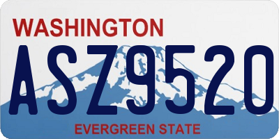 WA license plate ASZ9520