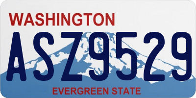 WA license plate ASZ9529