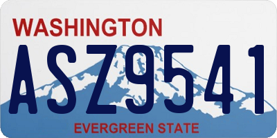WA license plate ASZ9541