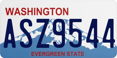 WA license plate ASZ9544