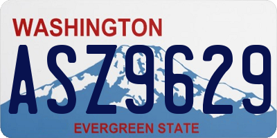 WA license plate ASZ9629